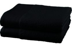ColourMatch Pair of Bath Towels - Jet Black